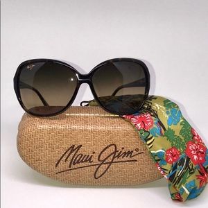 Authentic Maui Jim Maile Dark Tortise Sunglasses.